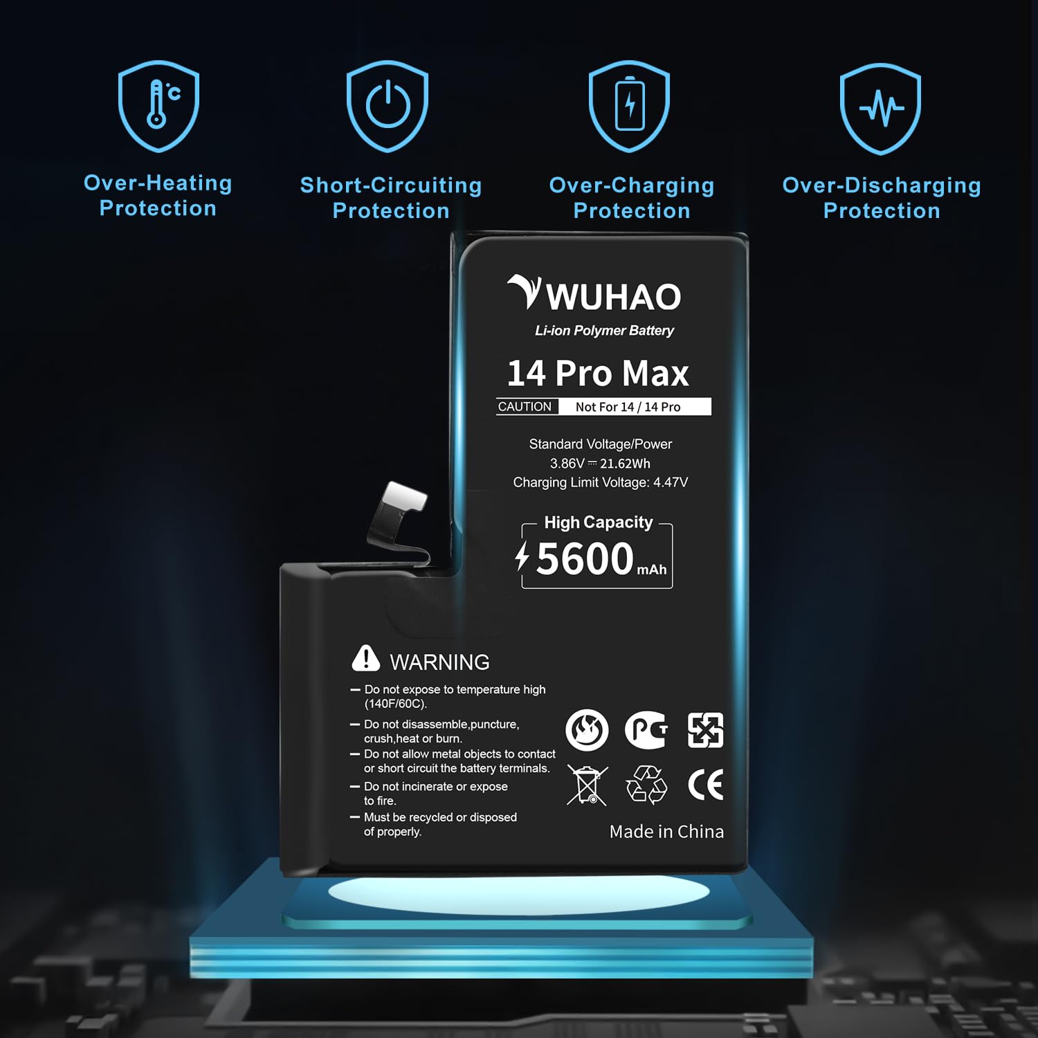 Amazon.com: for iPhone 14 Pro Max Battery,5600mAh Upgraded